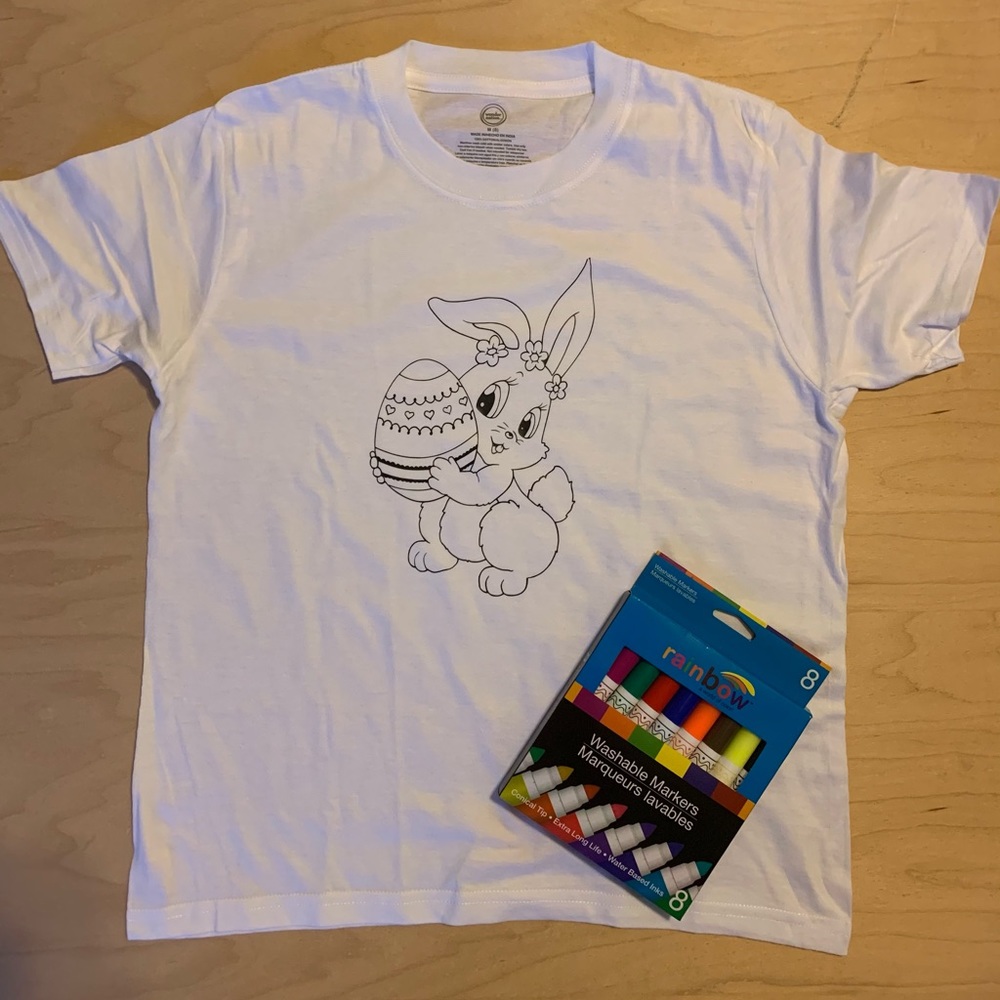 Easter Coloring Shirt W/ Washable Markers